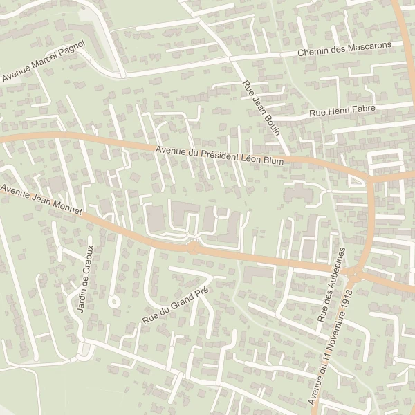 Carte du quartier de l’avenue Jean Monnet à Morières-lès-Avignon